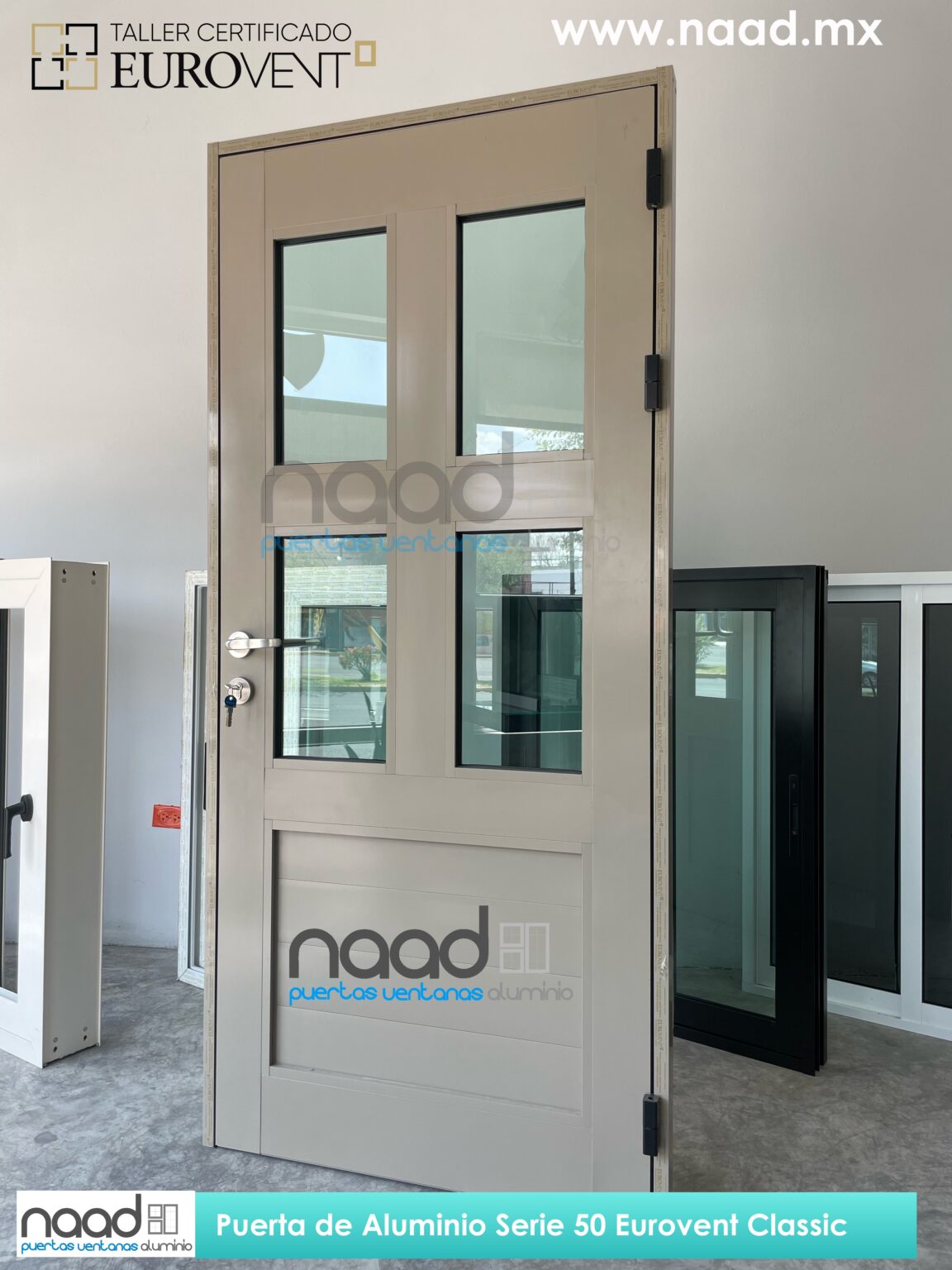 Puerta De Aluminio Serie Eurovent Classic Residencial Naad